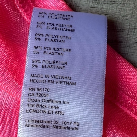 Urban Outfitters “Christy” Keyhole Mini Dress Stretchy Barbie Hot Pink NWT SZ M - Picture 11 of 13